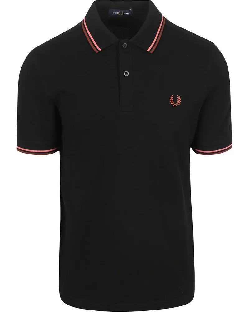 Fred Perry Polo Twin Tipped M3600 schwarz W54 Schwarz