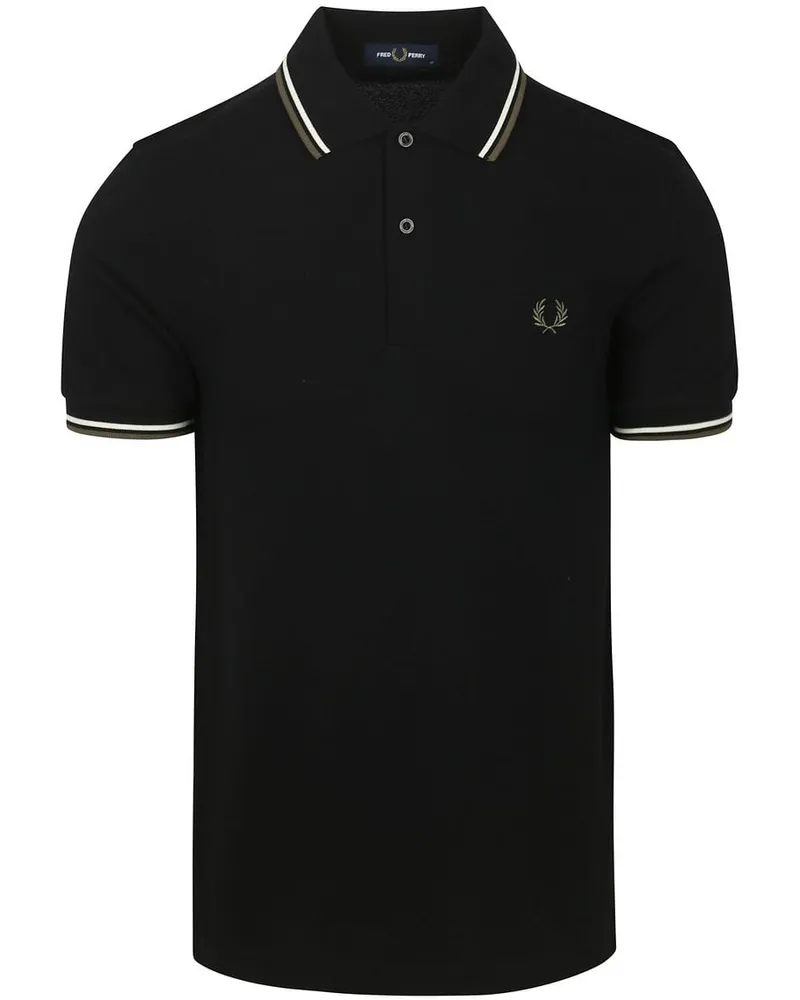Fred Perry Polo Twin Tipped M3600 schwarz W54 Schwarz