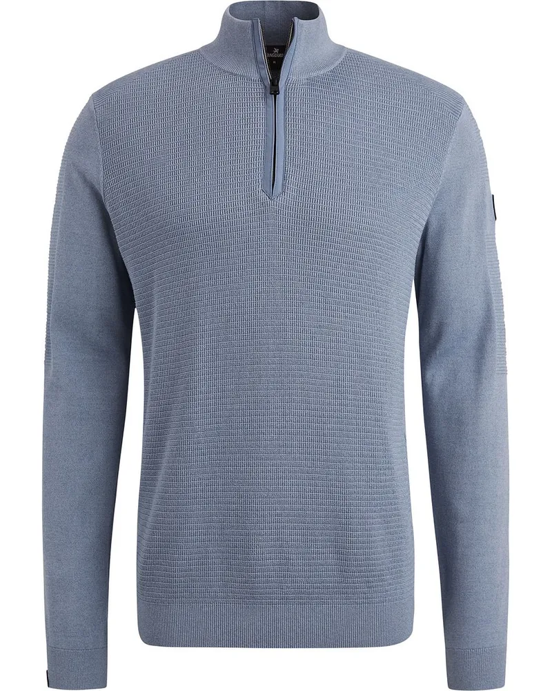 Vanguard Pullover halber Reißverschluss strukturiert Blau Blau