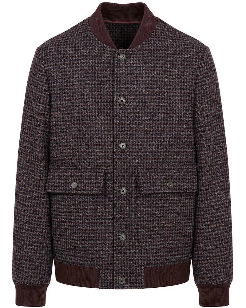 Suitable Bomberjacke Pepita Bordeaux Rot