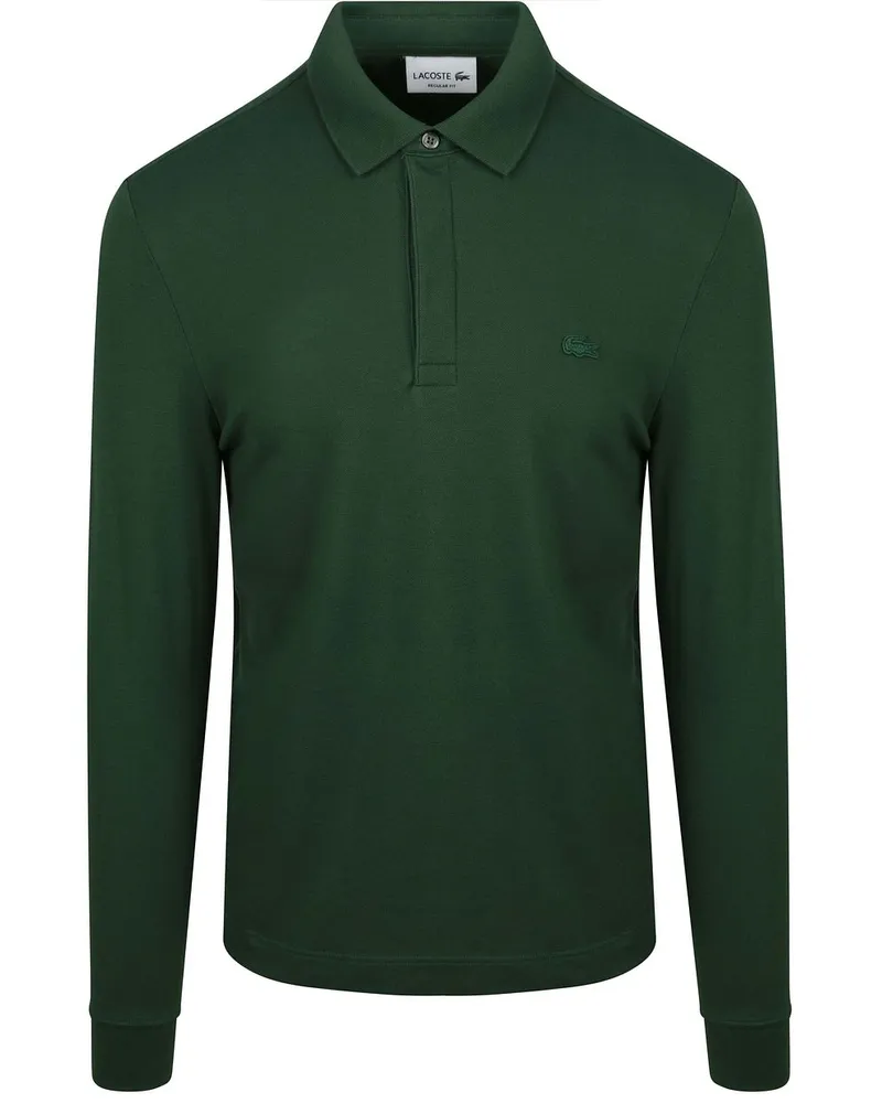 Lacoste Langarm - Longsleeve Poloshirt Piqué Dunkelgrün Dunkelgrün
