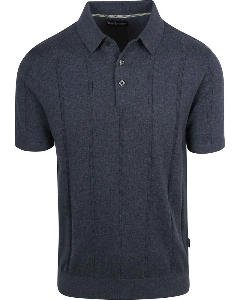 Barbour Wellburn Knitted Polo Navy Blau