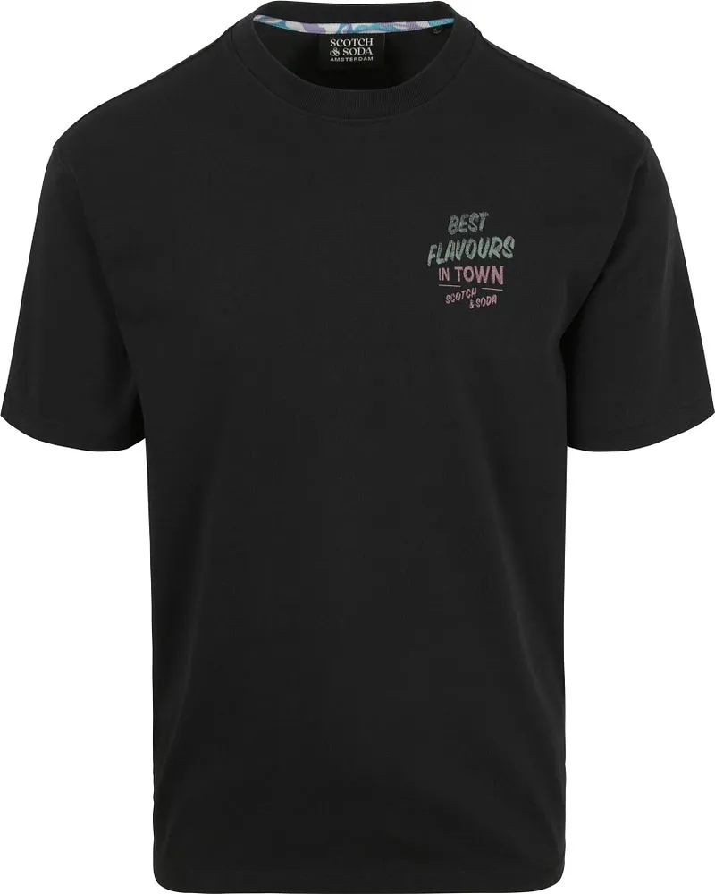 Scotch&Soda Scotch & Soda T-Shirt Artwork Schwarz Schwarz