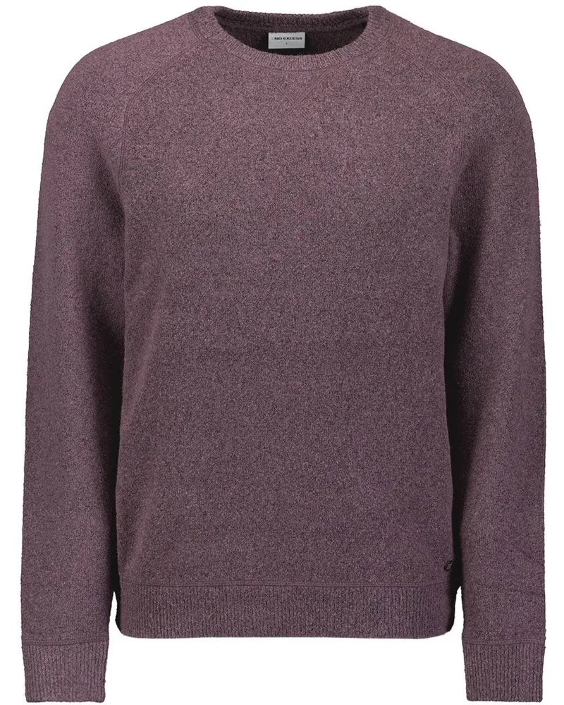 No Excess Pullover Melange Dark Wine Violett
