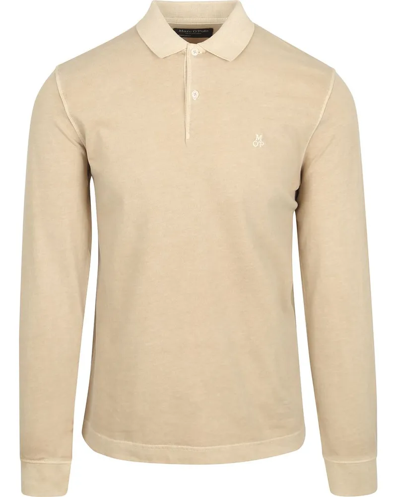 Marc O'Polo Langarm - Longsleeve Poloshirt Beige Beige