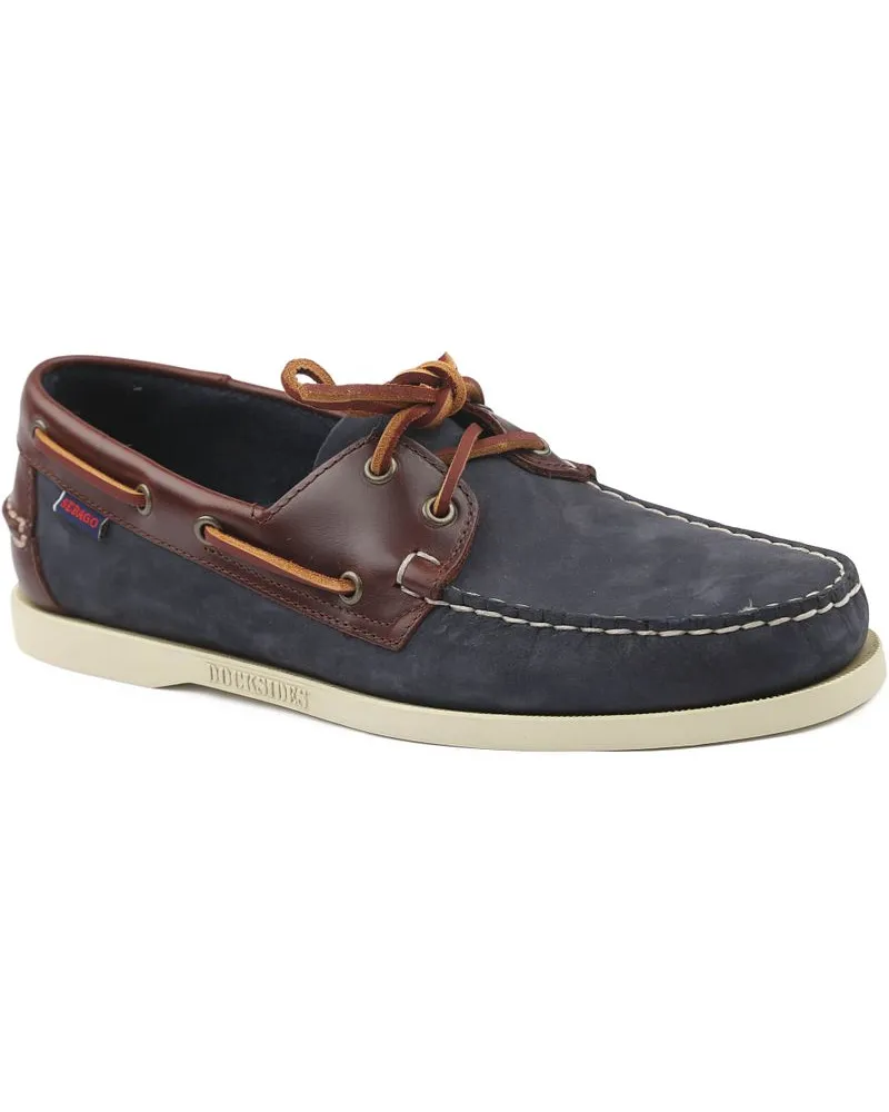 Sebago Segelschuhe Docksides Portland Navy Braun Braun