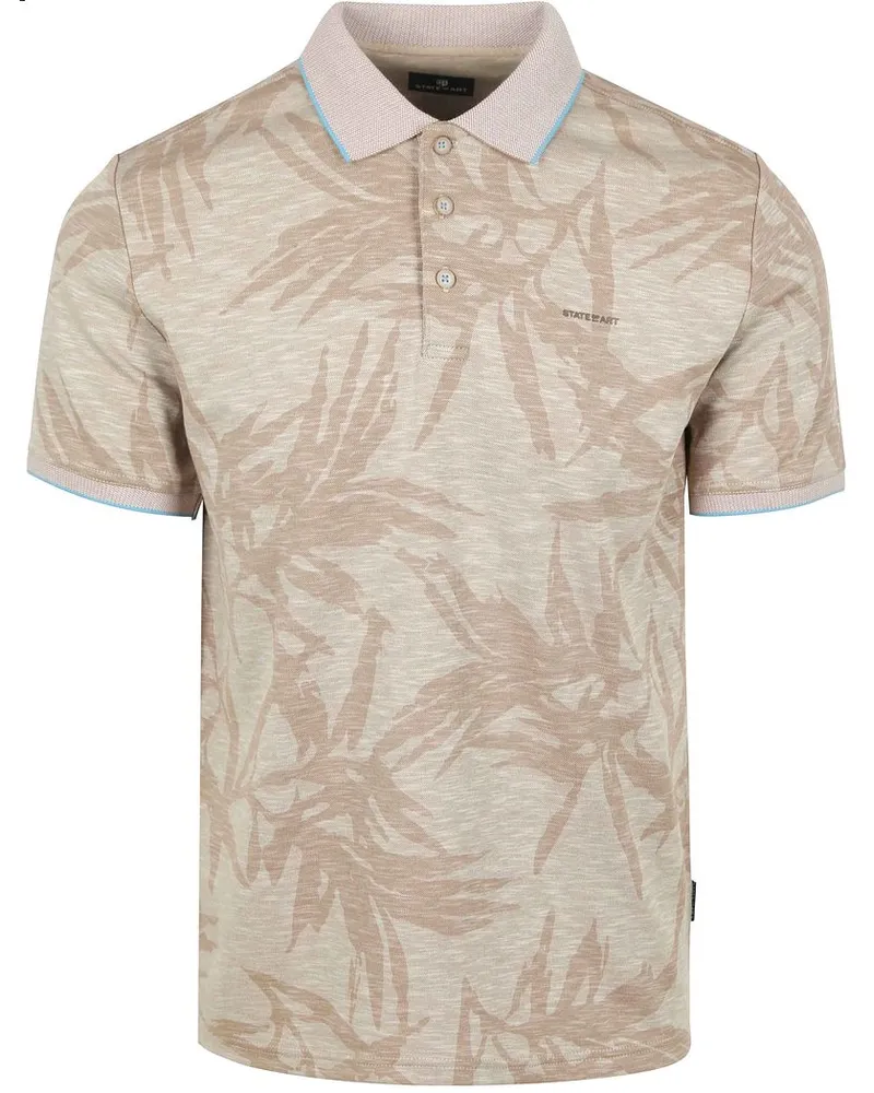 State of Art Poloshirt Faded Leaf Beige Beige