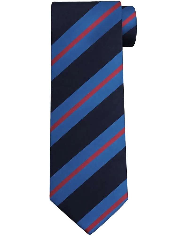 Suitable Krawatte Seide Triple Stripe Navy Rot
