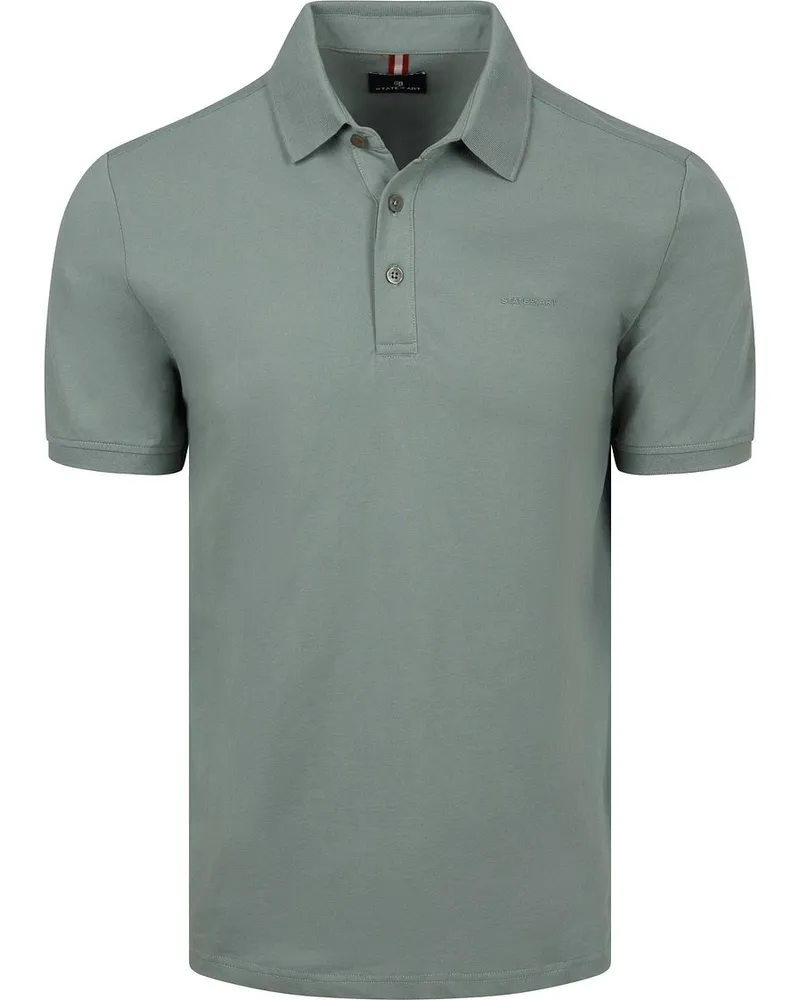 State of Art Poloshirt Piqué Jade Grün