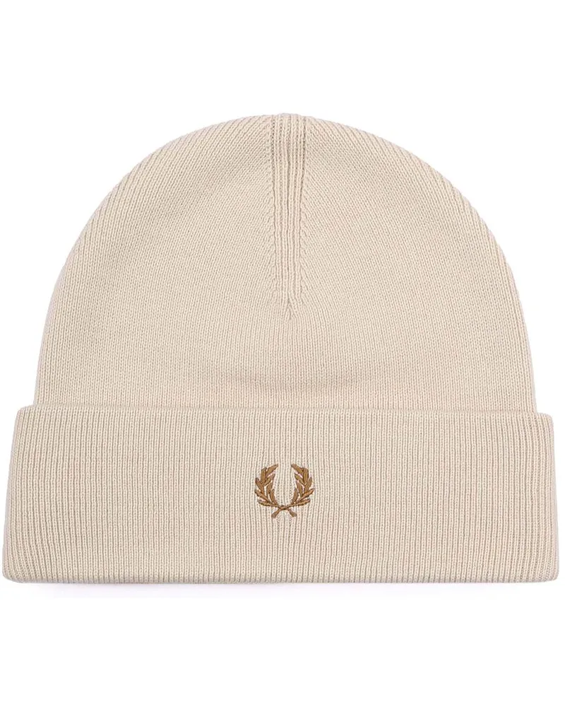 Fred Perry Mütze Wolle Hellbeige Beige