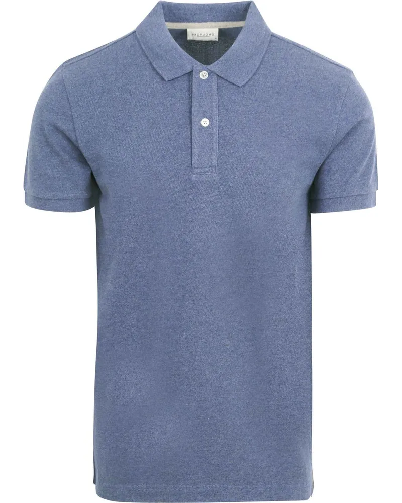 Profuomo Piqué Poloshirt Denim Blau Blau