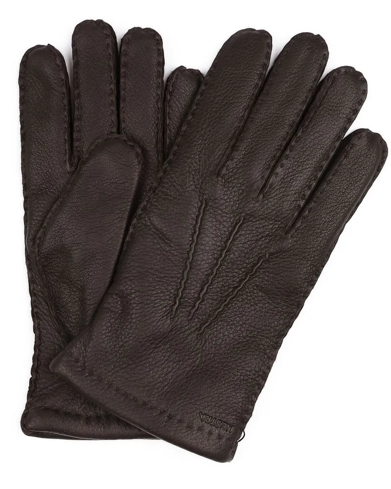 Hestra Handschuh Matthew Leder Dunkelbraun Braun