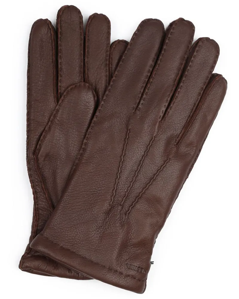 Hestra Handschuh Matthew Leder Dunkelbraun Braun