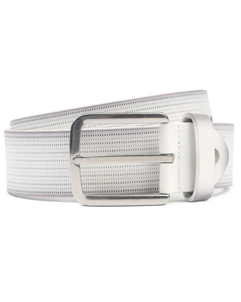 Suitable Ledergürtel Struktur Leder Weiß Weiß
