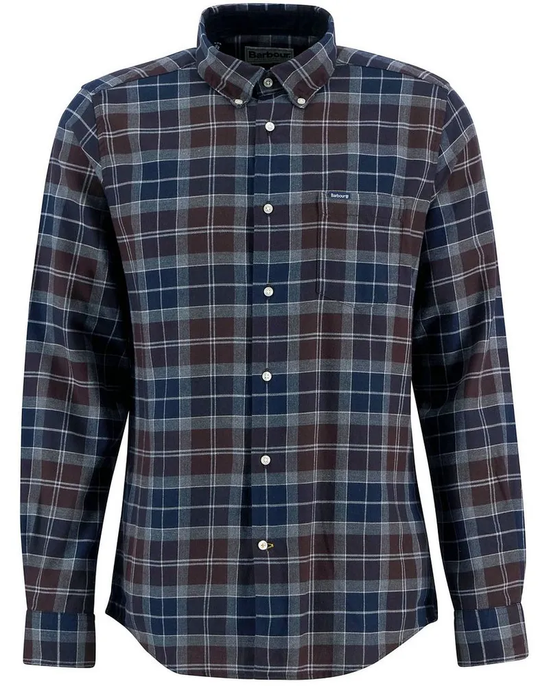 Barbour Fortrose Hemd Tartan Navy Braun Braun