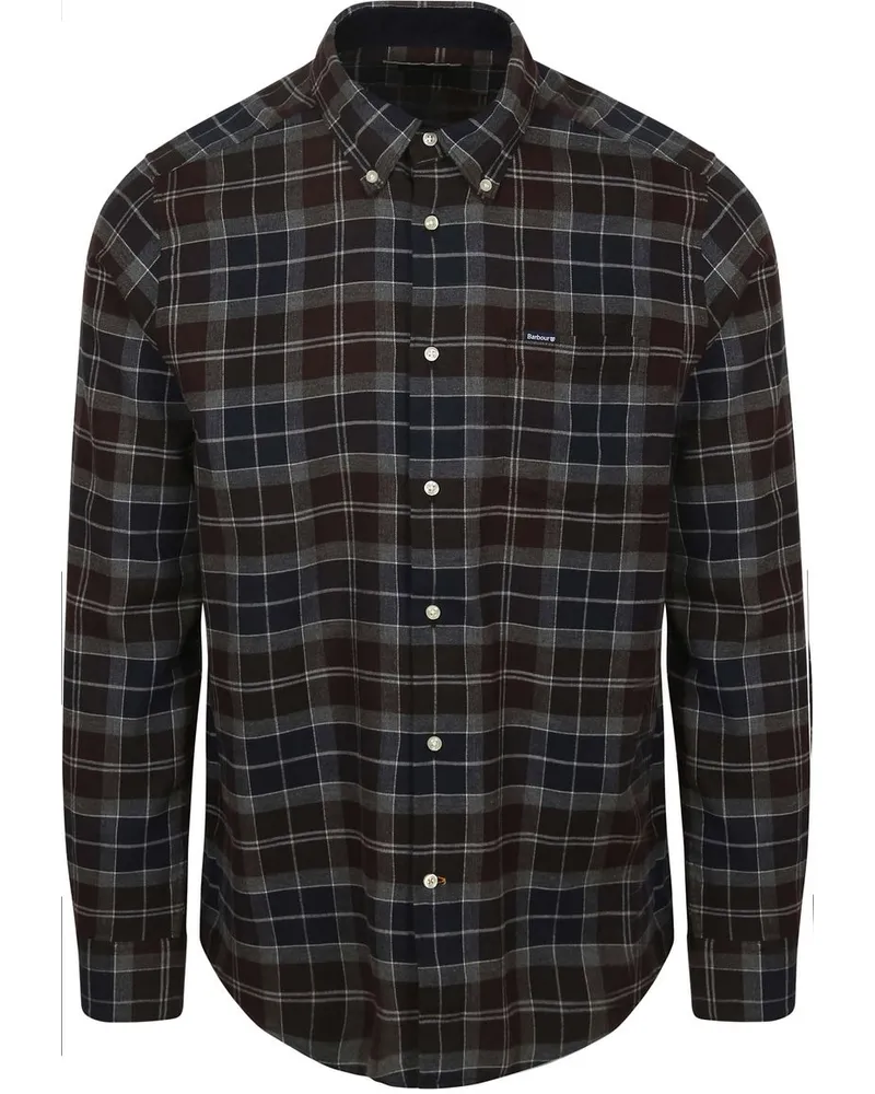 Barbour Fortrose Hemd Tartan Navy Braun Braun