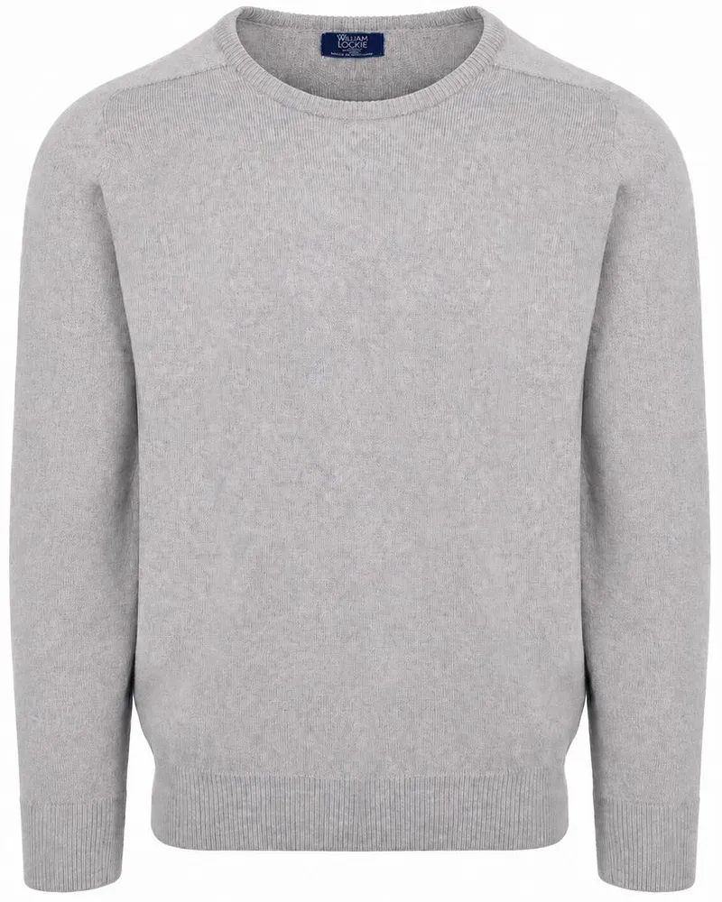 William Lockie Pullover Lammwolle Flannel Grau Grau