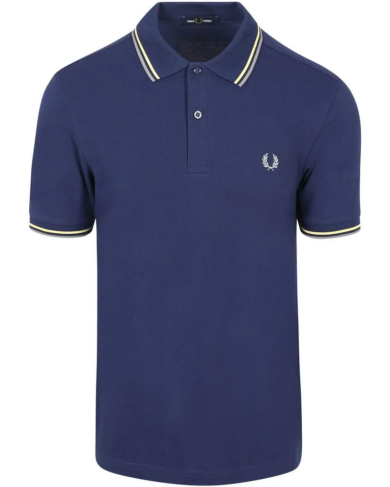 Fred Perry Polo Twin Tipped M3600 Dunkelblau 48A Dunkelblau