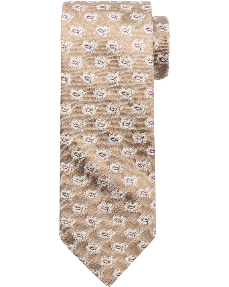 Suitable Krawatte Seide Paisley Beige Beige