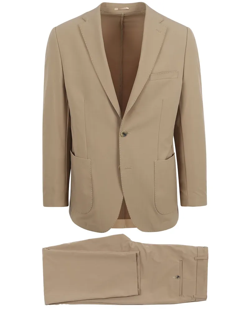 Suitable Travel Tech Herrenanzug Beige Beige