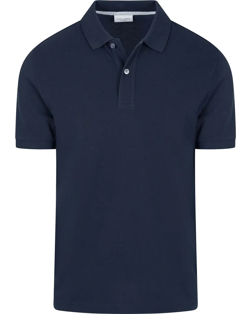 Profuomo Piqué Poloshirt Navy Dunkelblau