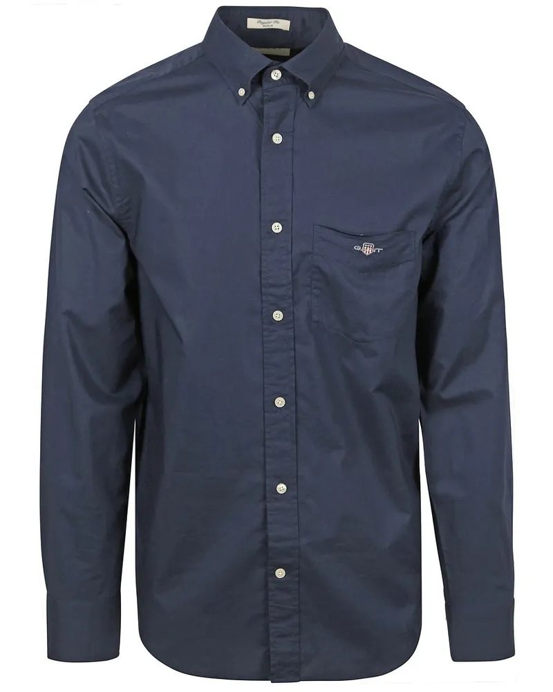 Gant Casual Hemd Poplin Navy Dunkelblau