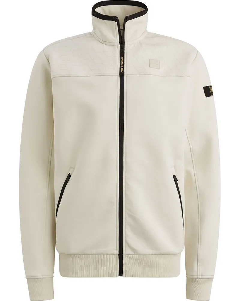 PME Legend Strickjacke Interlock Ecru Weiß