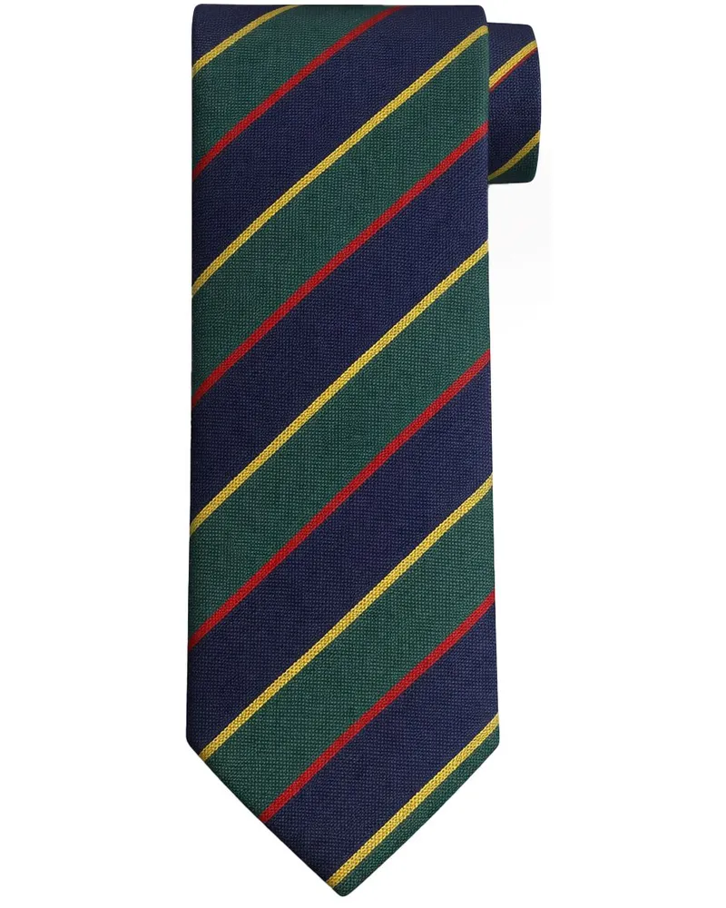 Suitable Krawatte Seide Triple Stripe Dunkelblau Blau