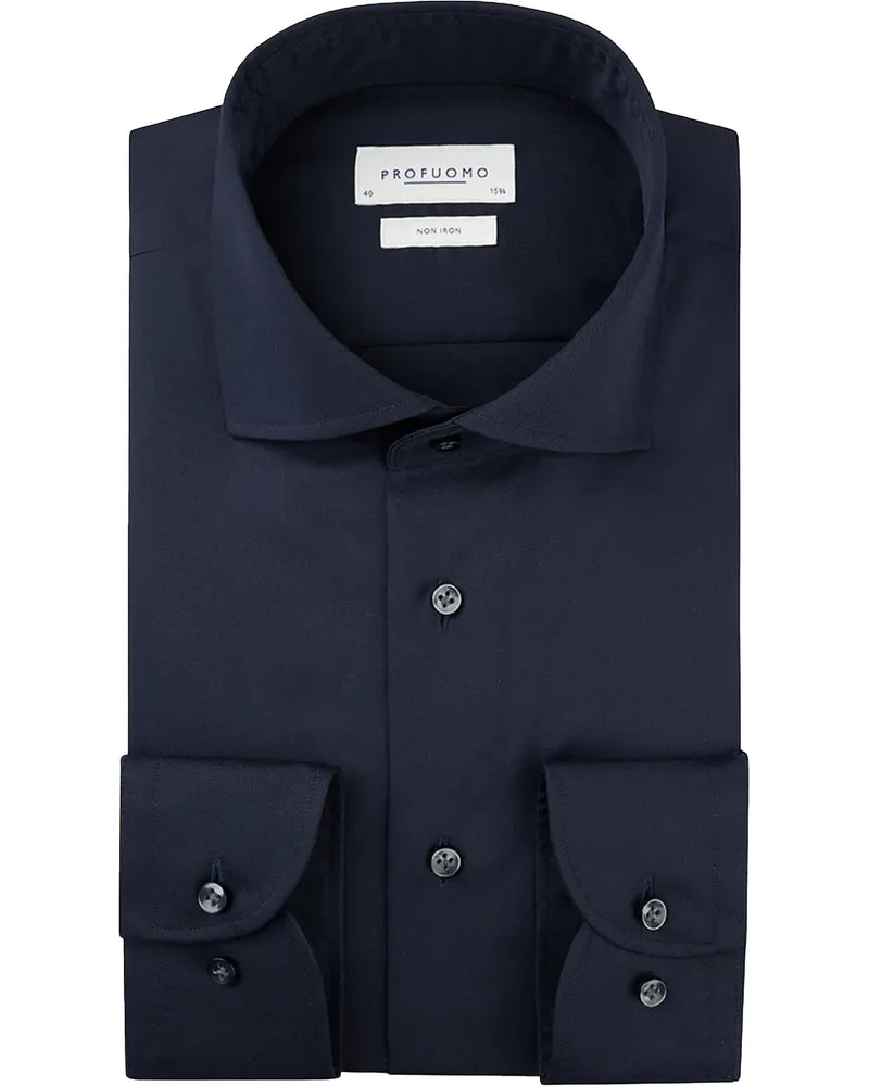 Profuomo Hemd Slim Fit Dunkelblau Blau