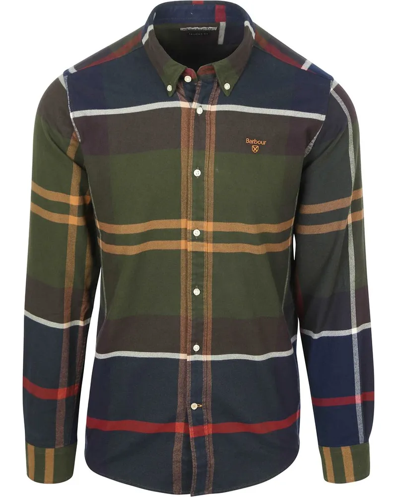 Barbour Iceloch Hemd Karo Multicolour Dunkelgrün