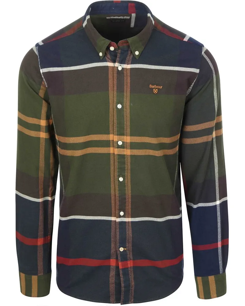 Barbour Iceloch Hemd Karo Multicolour Dunkelgrün