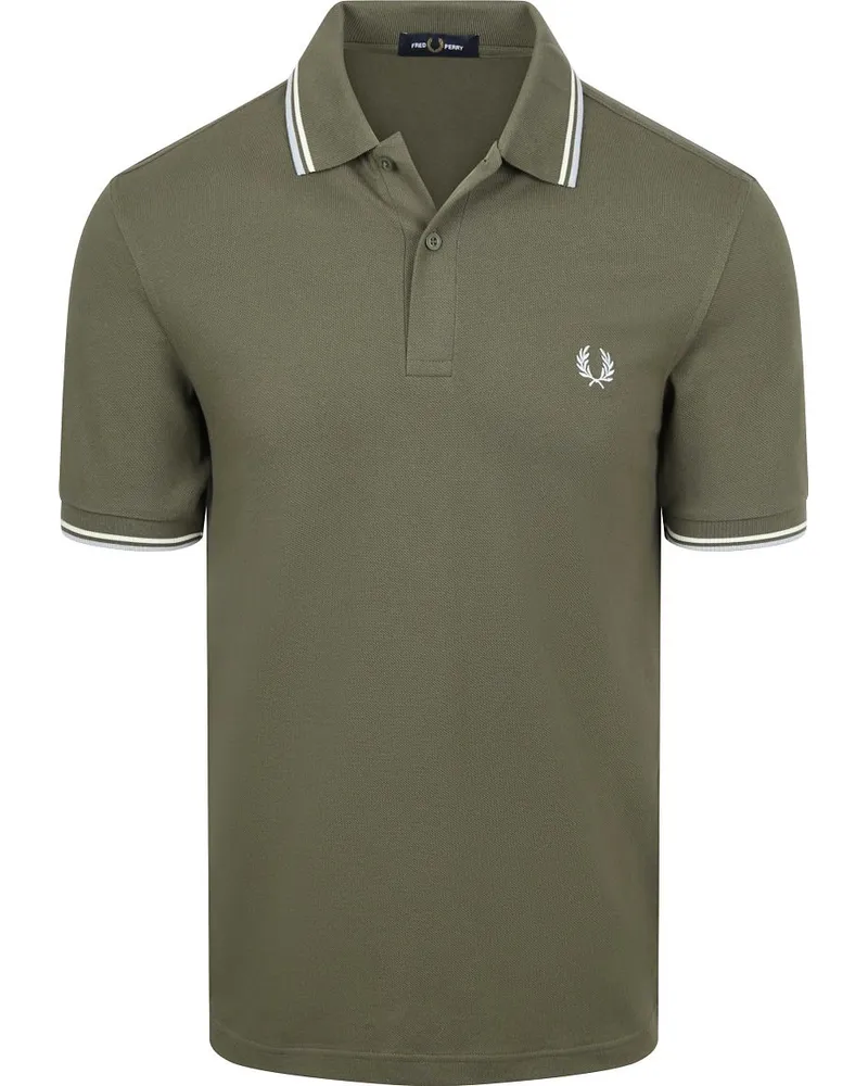 Fred Perry Polo Twin Tipped M3600 Grün S23 Grün