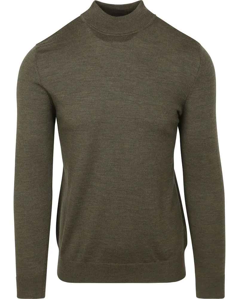 Profuomo Turtleneck Merino Pullover Olivgrün Dunkelgrün