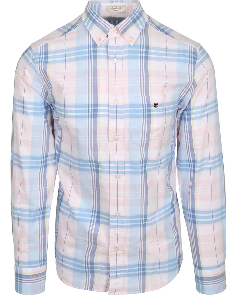 Gant Hemd Tartan Kariert Rosa Pink