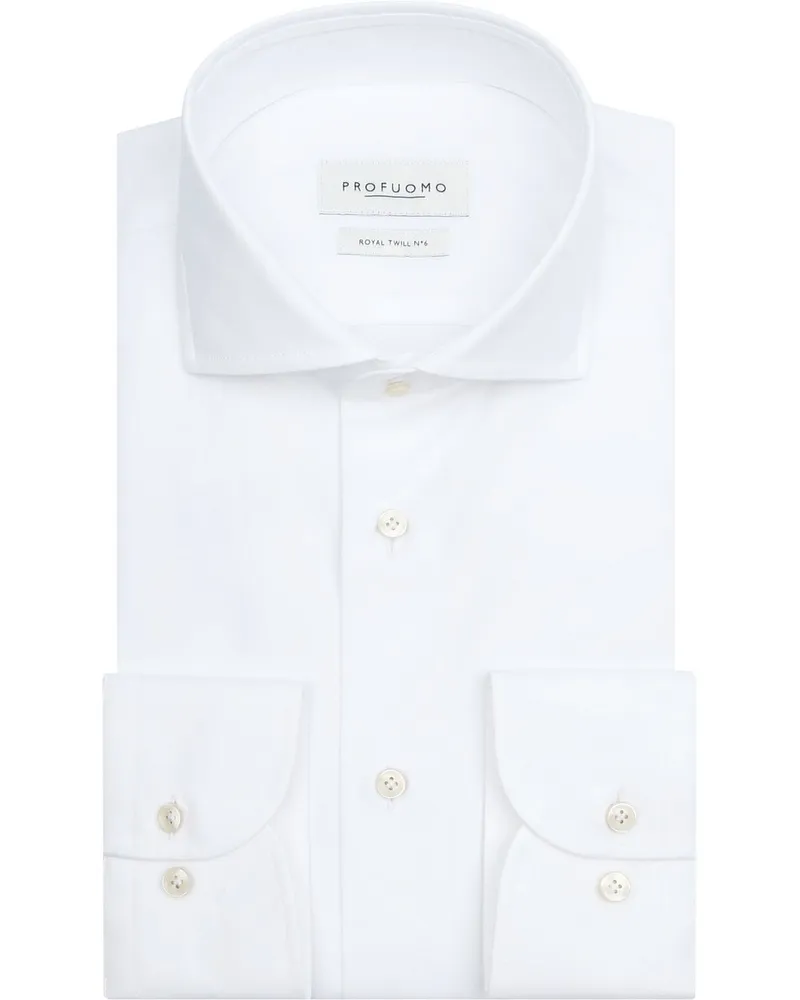 Profuomo Royal Twill Hemd Weiß Weiß