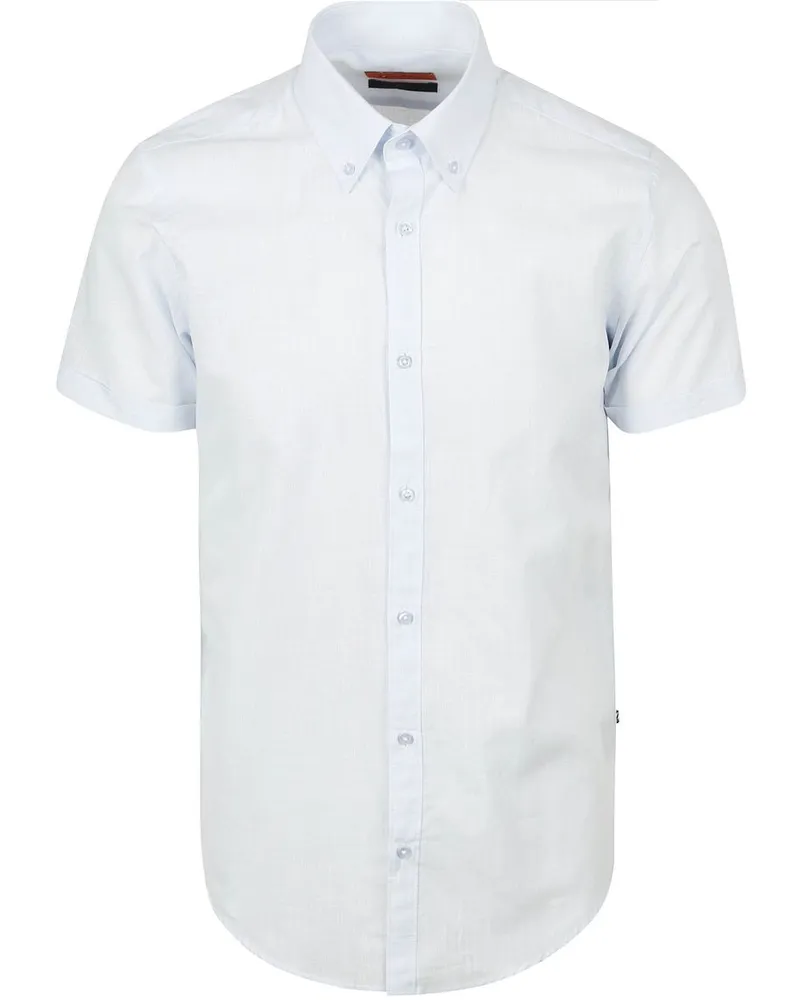 Suitable Kurzarm Hemd Cotton Slub Hellblau Hellblau