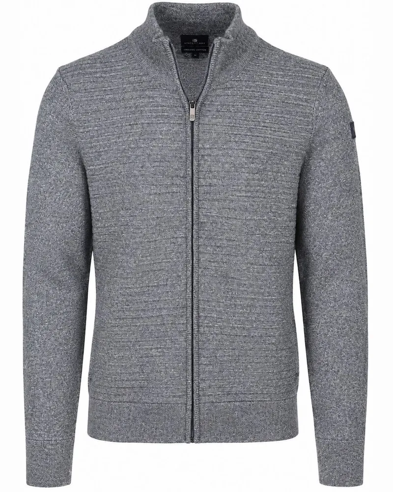 State of Art Cardigan Zip Grau Anthrazit