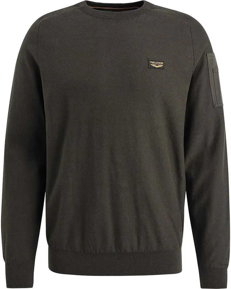 PME Legend American Classic Pullover Beluga Grün Dunkelgrün