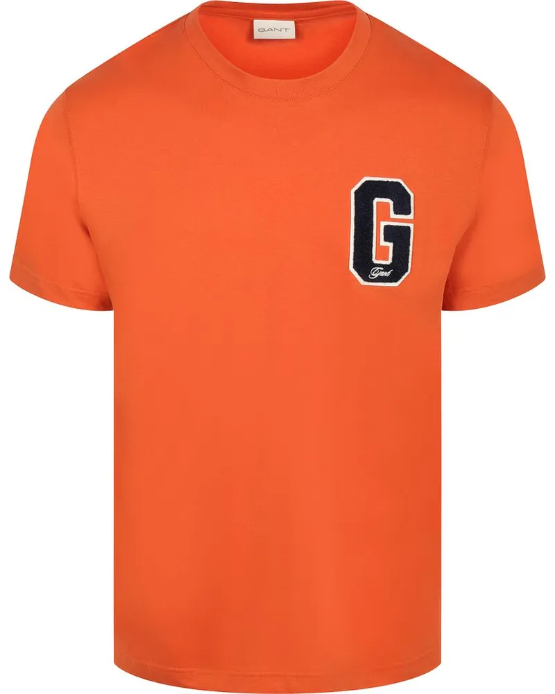 Gant T-Shirt G-Badge Logo Orange Orange
