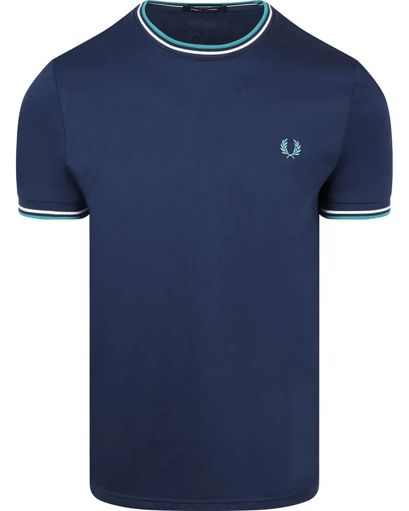 Fred Perry Twin Tipped T-Shirt Dunkelblau 86A Dunkelblau