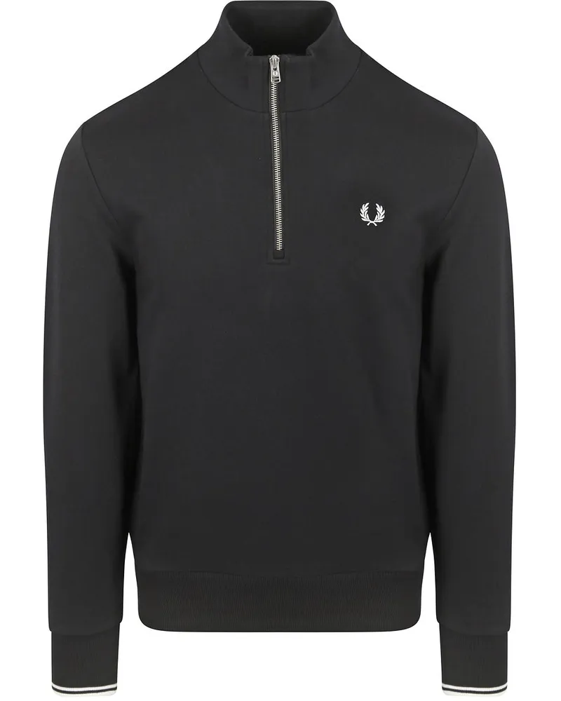 Fred Perry Half Zip Pullover Schwarz Schwarz