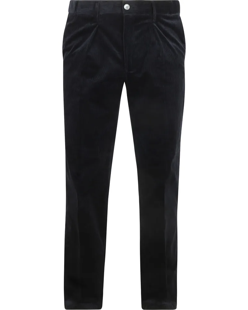 Profuomo Chino Corduroy Navy Blau
