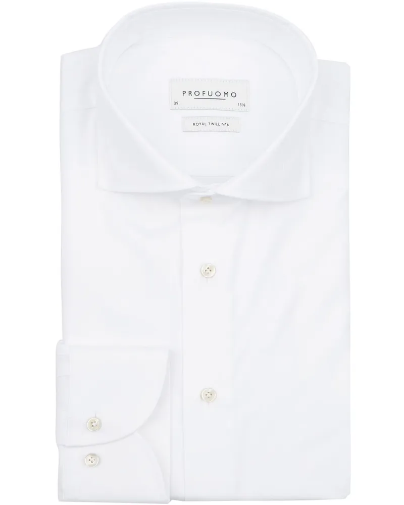 Profuomo Hadleighs Royal Twill Hemd No6 White Weiß