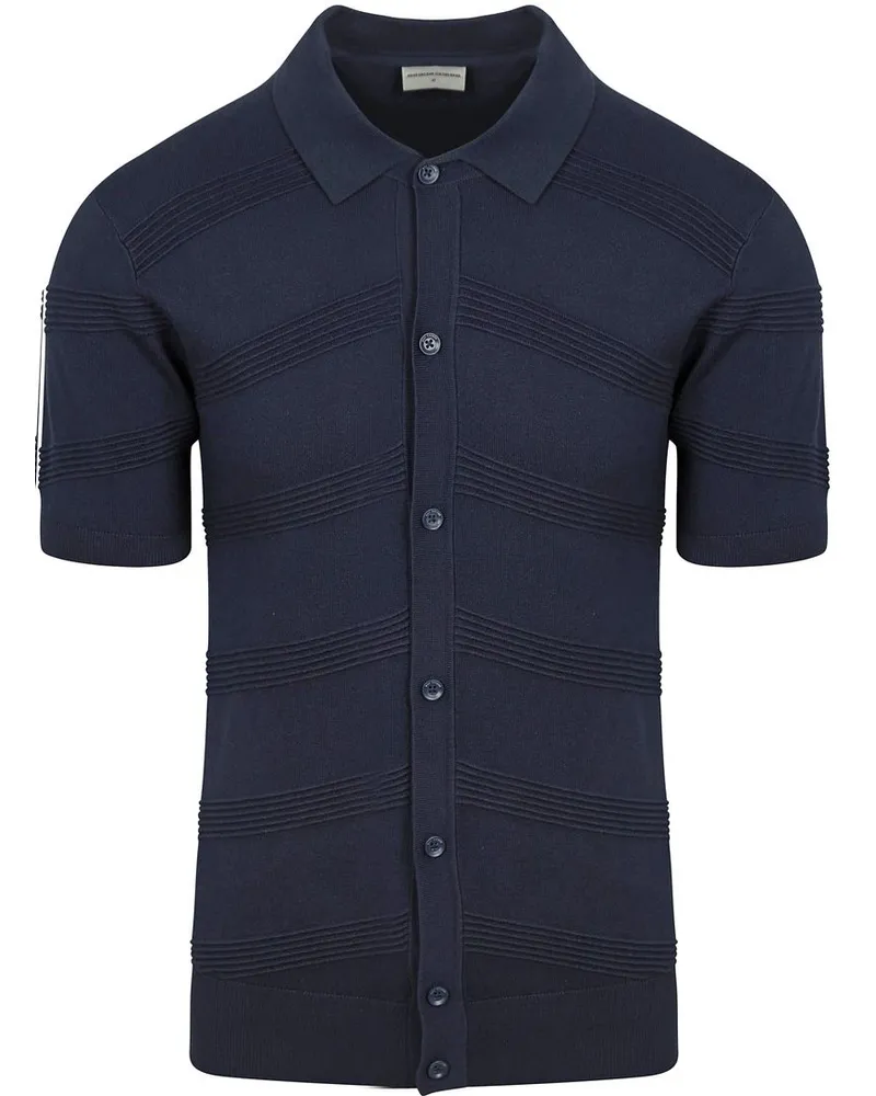 No Excess Knitted Top Navy Blau