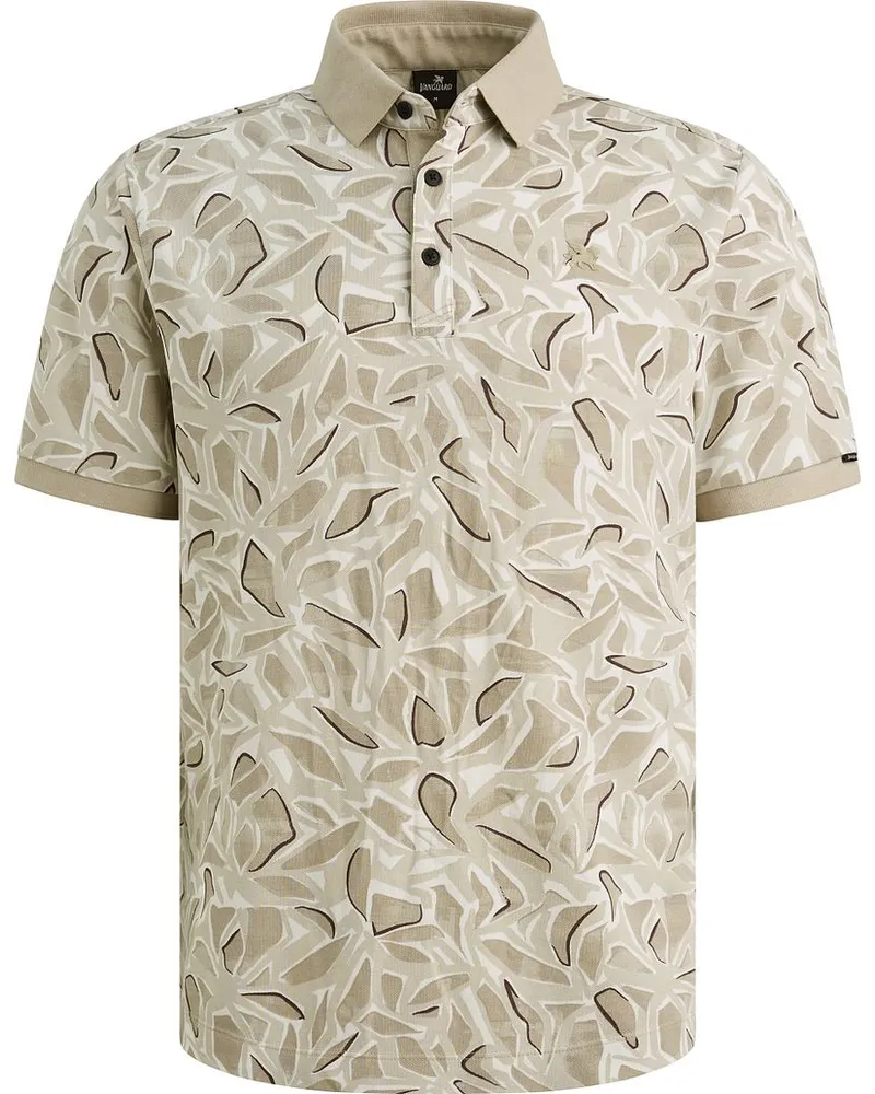 Vanguard Poloshirt Piqué Print Beige Khaki