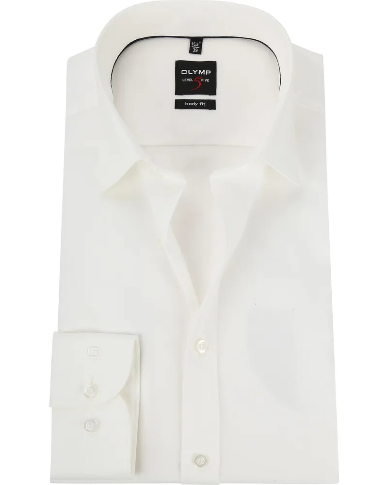 Olymp Hemd Level 5 BF Off-White Wollweiß