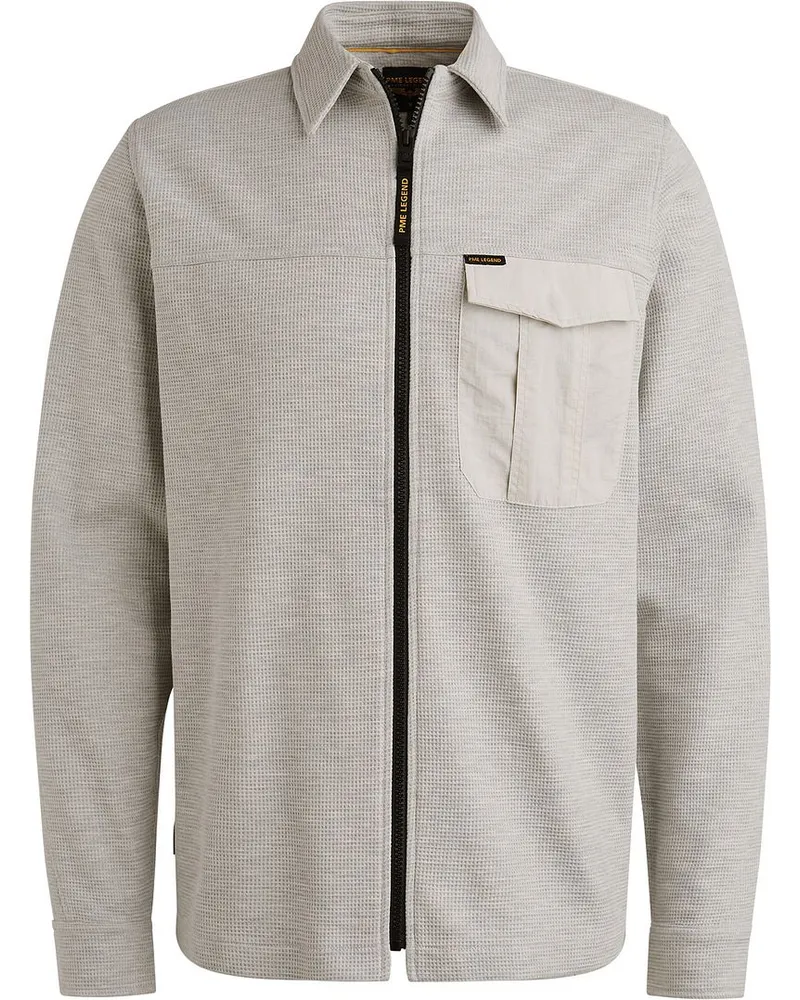 PME Legend Hemdjacke Jersey Waffle Grau Grau