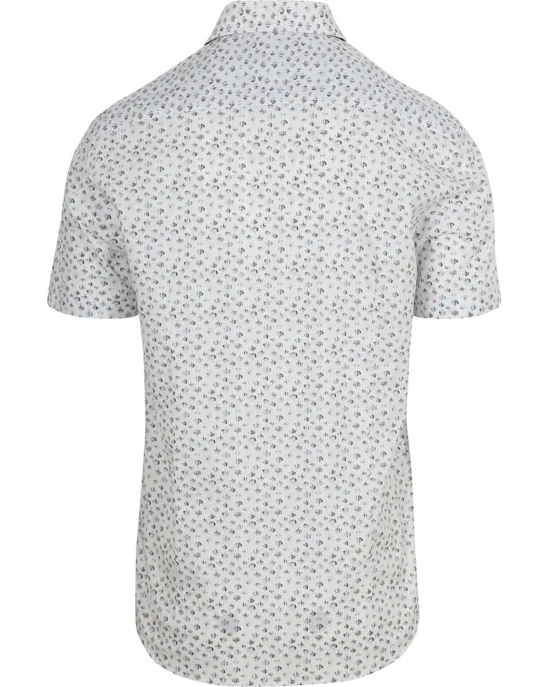 State of Art Kurzarmhemd Print Weiß Weiß