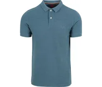 Classic Poloshirt Melange Blau