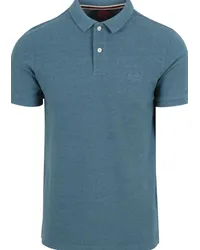 Superdry. Classic Poloshirt Melange Blau Blau